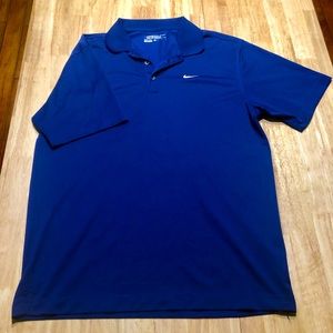 2/$30 Men’s Nike Golf Dri Fit Tour Performance Navy Blue Polo size M